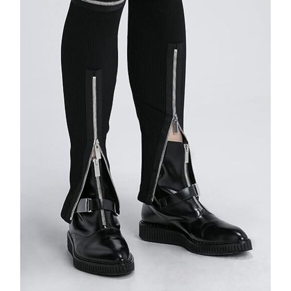 Christopher Kane Ribbed Jersey Zipper Trouser Black Size 6 - Picture 2 of 10